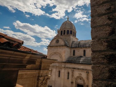 Sibenik 'teki St. James Katedrali, Hırvatistan' daki detay ve dünya mirası sahası