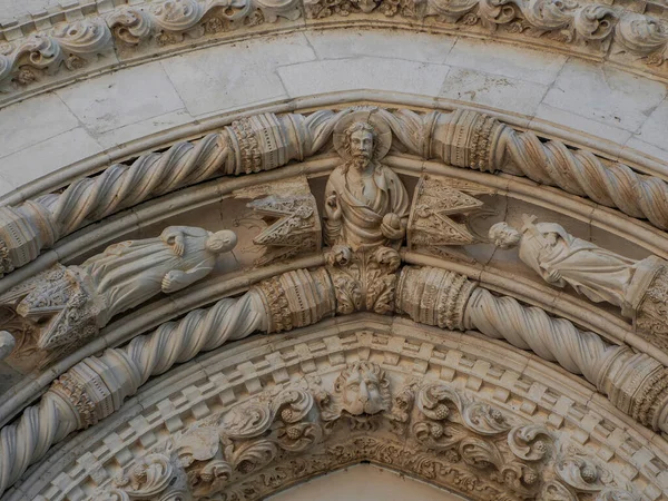 Katedrála Jakuba Šibeniku Detail Památka Světového Dědictví Chorvatsku — Stock fotografie