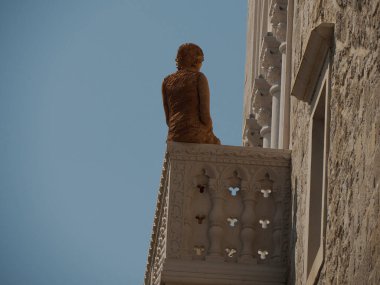 Dubrovnik sokağı Hırvatistan ortaçağ kasabası