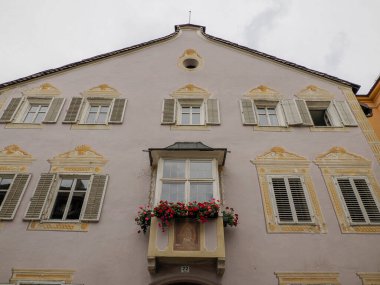 Brunico Brunek Ortaçağ Köyü detayları Val Pusteria Pustertal - Trentino Alto Adige Sudtirol Güney Tyrol İtalya, Avrupa