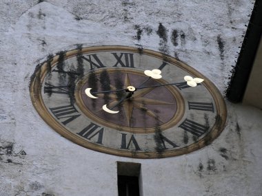 Brunico Brunek Ortaçağ Köyü detayları Val Pusteria Pustertal - Trentino Alto Adige Sudtirol Güney Tyrol İtalya, Avrupa