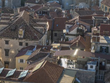 Bölünmüş Hırvatlar, Roma İmparatoru Diocletian 'ın eski kasaba sarayının kulesinden alınan hava görüntüsü.