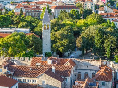 Bölünmüş Hırvatlar, Roma İmparatoru Diocletian 'ın eski kasaba sarayının kulesinden alınan hava görüntüsü.