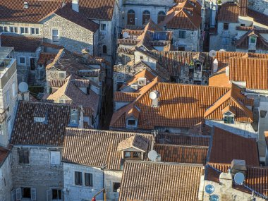 Bölünmüş Hırvatlar, Roma İmparatoru Diocletian 'ın eski kasaba sarayının kulesinden alınan hava görüntüsü.