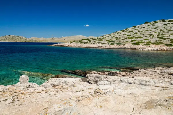 Resif Sahil Şeridi Archipelago Sallıyor Hırvatistan Daki Kornati Takımadaları Adaları — Stok fotoğraf