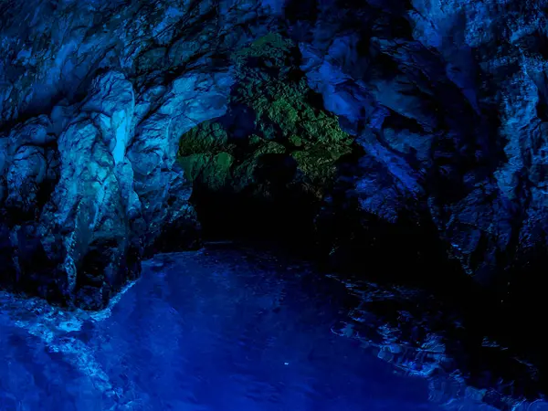 Dentro Cueva Azul Bisevo Vis Island Croacia — Foto de Stock
