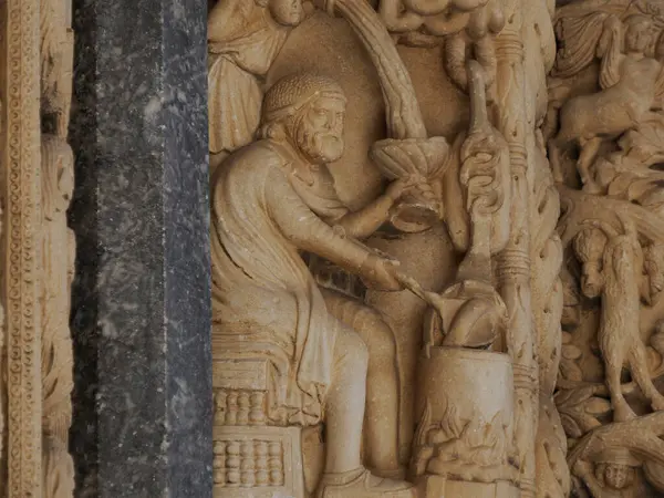 Radovan Portal Church Year 1240 Trogir Medieval Town Dalmatia Croatia — Stock Photo, Image