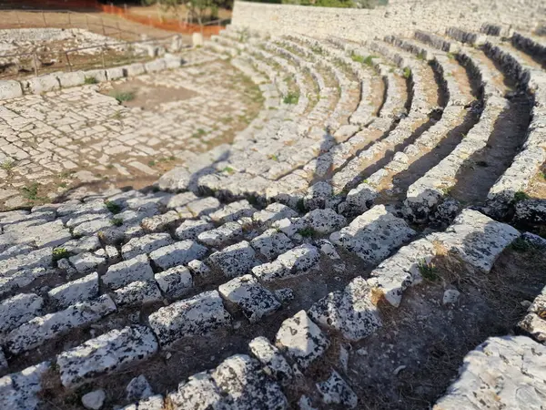 Ελληνικό Θέατρο Στο Palazzolo Acreide Επαρχία Συρακουσών Ιταλία — Φωτογραφία Αρχείου