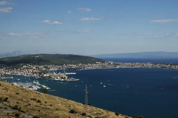 Dalmatia Landscape Croatia Trogir Hills Road Island Sailing Destination — Stock Photo, Image