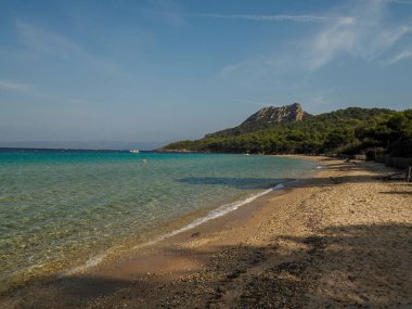 Porquerolles Adası, Fransa 'daki Notre Lady Plajı, Panorama manzarası
