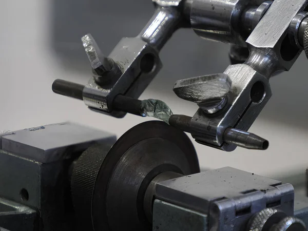 a diamond cutting machine close up detail