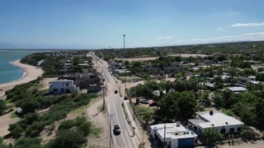 El Sargento plajı la ventana baja California sur xico hava manzaralı panorama 