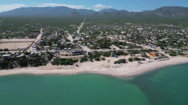El Sargento plajı la ventana baja California sur xico hava manzaralı panorama 