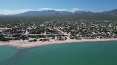 El Sargento plajı la ventana baja California sur xico hava manzaralı panorama 