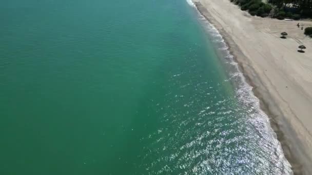 Ель Сарганто Пляж Вентана Каліфорнія Сюр Мексика Панорама Видом Повітря — стокове відео