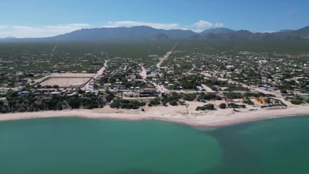 Sargento Beach Ventana Baja California Sur Mexico Vista Aérea Panorama — Vídeo de stock