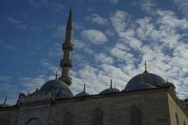 Eminonu Yeni Cami Camii İstanbul 'daki hindi günü manzaralı