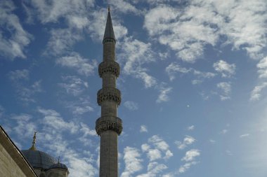 Eminonu Yeni Cami Camii İstanbul 'daki hindi günü manzaralı