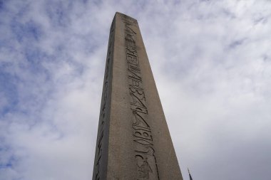 İsatanbul, Türkiye 'deki Konstantinopolis Hipodromu' nda antik Mısırlı Theodosius Obelisk