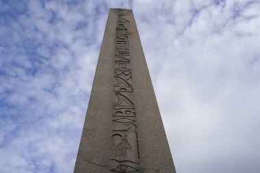 İsatanbul, Türkiye 'deki Konstantinopolis Hipodromu' nda antik Mısırlı Theodosius Obelisk