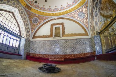 İSTANBUL, TURKEY - 5 Ocak 2024: Topkapı Sarayı İstanbul, Türkiye, Antik Osmanlı konutu