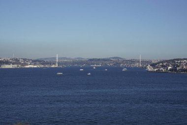 Topkapı Sarayı 'ndan Marmara deniz manzaralı İstanbul hindisi.