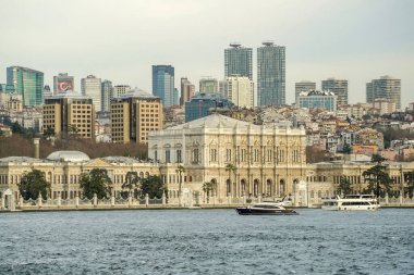 İstanbul 'dan Dolmabahçe Sarayı manzaralı Türkiye, İstanbul gezisi