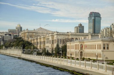 İstanbul 'dan Dolmabahçe Sarayı manzaralı Türkiye, İstanbul gezisi