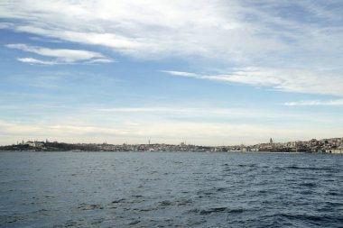 İstanbul 'un eski manzarası Türkiye ve Boğaz gezisi