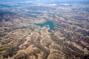 presa san luis taxhimay gölü merkez Meksika hava manzaralı uçak manzaralı