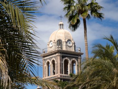 Loreto Köyü 'nün eski görevi güneşli bir günde Baja California Sur Mexico