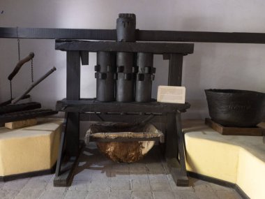 Loreto Köyü 'nün eski şeker fabrikası güneşli bir günde Baja California Sur Mexico