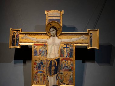 FLORENCE, İTALYA - 24 Mart 2024 Uffizi Galerisi dünyanın en önemli müzelerinden biri.