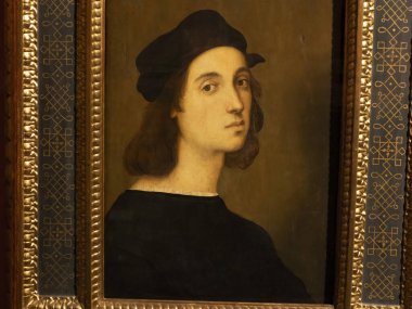 FLORENCE, İtalya - 24 Mart 2024 - Uffizi Galerisi dünyanın en önemli müzelerinden biri