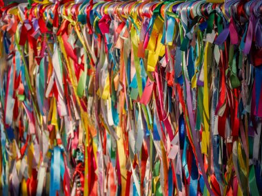 Aveiro Portekiz 'deki Portekiz Venedik köprüsünde aşk kurdeleleri