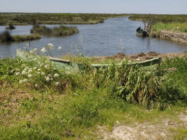 Aveiro gölü Ria de Aveiro Portekiz 'in Atlantik kıyısında yer alır..