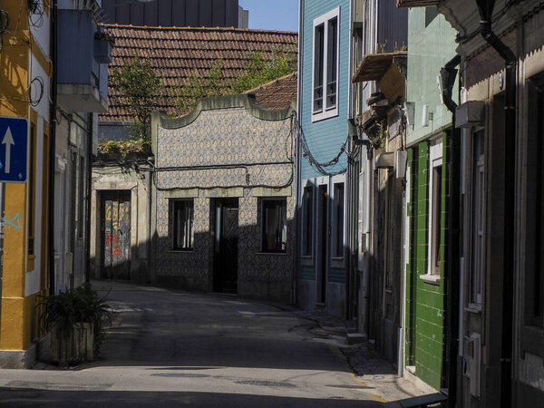 Aveiro pictoresque village street view, The Venice Of Portugal travel tourism landmark
