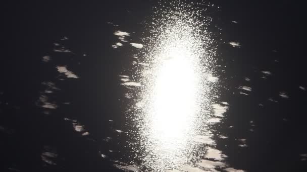 Sun Rays Reflection Sea Airplane Sunset Slow Motion — стокове відео