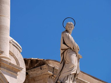 İtalya 'nın Siracusa şehrinde Ortigia ana Cathredal' inin Syracuse Detayı