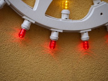 Lunapark eğlence fuar ışıkları detayı