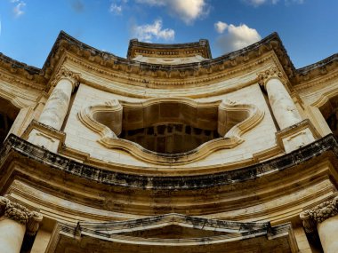 Noto küçük kasaba barok bina detayı Sicilya, İtalya