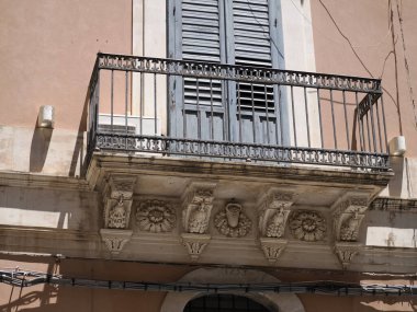 Siraküza eski bina detayları Barok tarzı İtalya