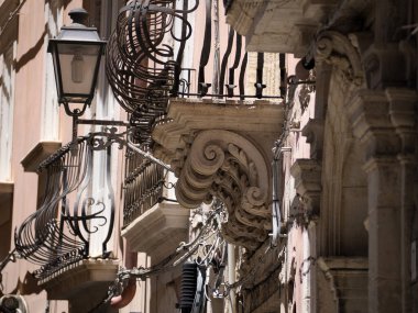 Siraküza eski bina detayları Barok tarzı İtalya