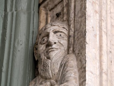 Verona Kubbesi Katedral Kilisesi dış heykeller İtalya 'da detay