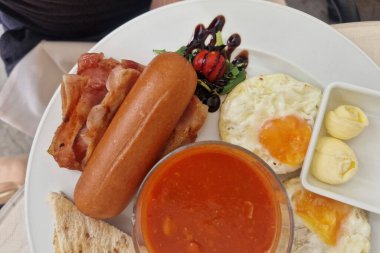 Meksika kahvaltı tabağı manzarası