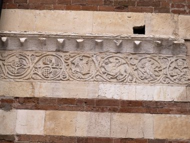 Verona Kubbesi Katedral Kilisesi dış görev detayları. İtalya