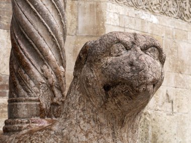 Verona Kubbesi Katedral Kilisesi dış heykelleri, Veronese heykeltraşı Brioloto 'nun atölyesine atfedilen Roma heykelinin detaylarını anlatır.