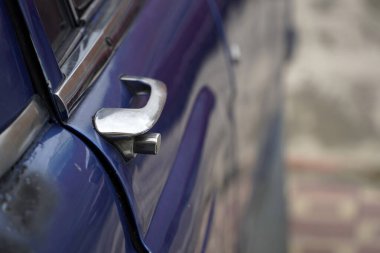 Kolombiya 'daki eski bir Rus arabasının ayrıntıları.