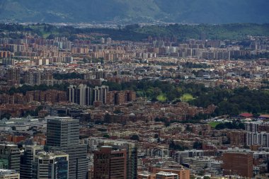 Monserrate Kolombiya 'dan bir hava görüntüsü.