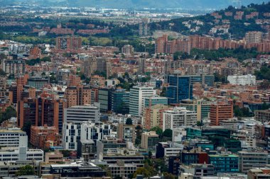 Monserrate Kolombiya 'dan bir hava görüntüsü.